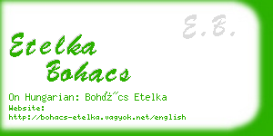 etelka bohacs business card